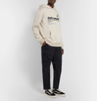 Resort Corps - Embroidered Printed Loopback Cotton-Jersey Hoodie - Off-white