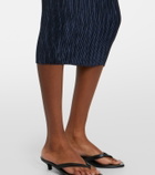 Fforme Lumi lace-trimmed pleated midi dress