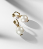 Octavia Elizabeth 18kt gold drop earrings with diamonds and pearls