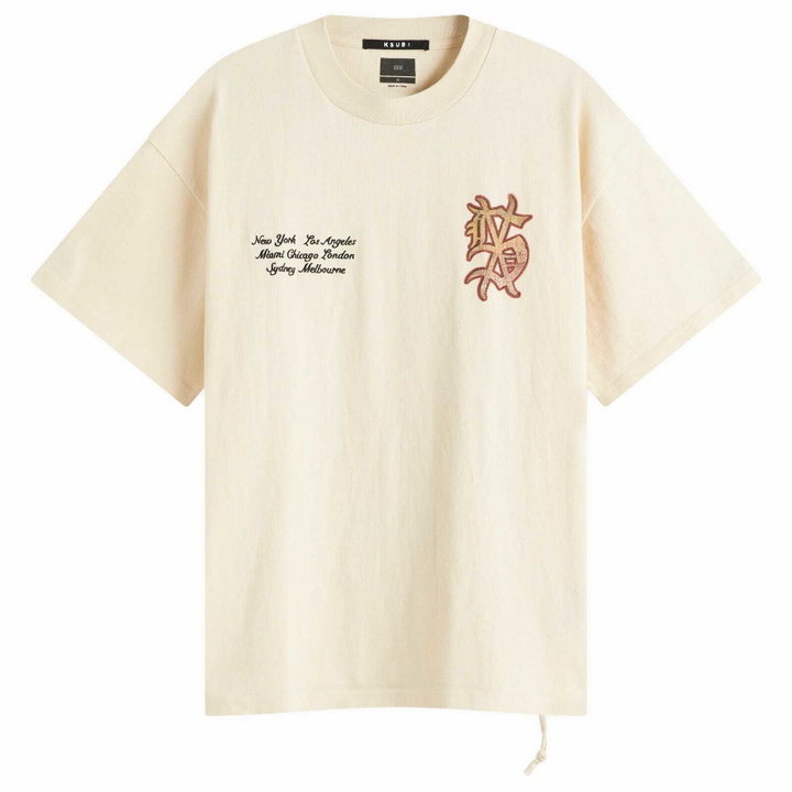 Photo: Ksubi Men's Playoff Ekcess T-Shirt in Dusty Desert