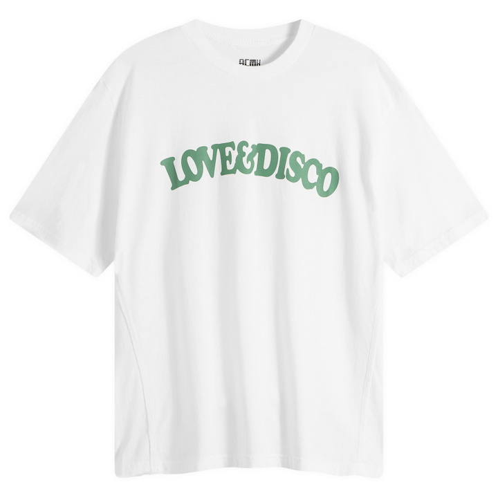 Photo: ACMH by Magic Castles Men's x Love International Rainbow Disco T-Shirt in White