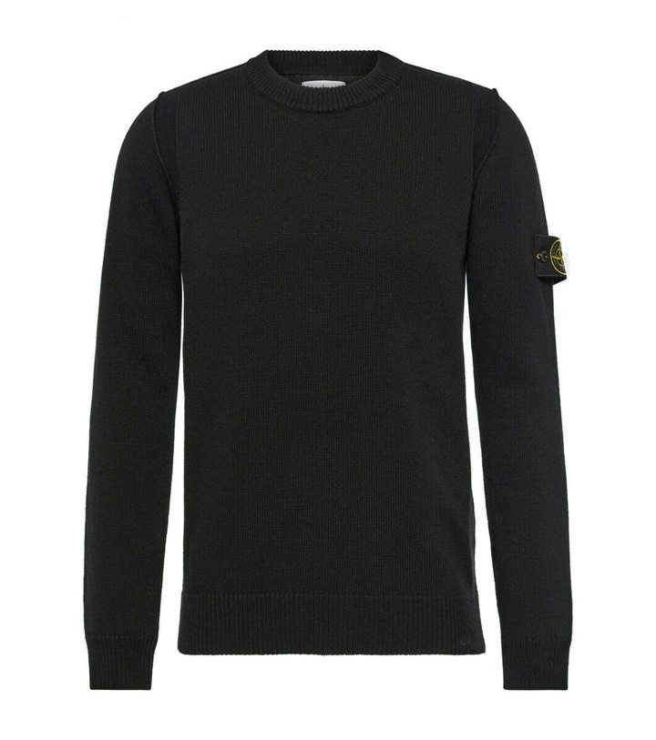 Photo: Stone Island Logo patch wool-blend sweater