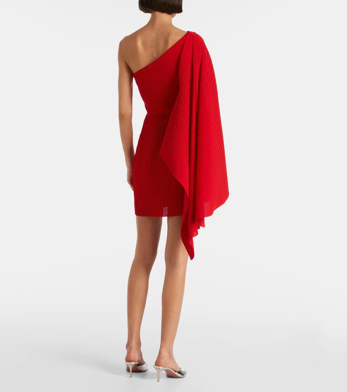Solace London Layne draped asymmetric minidress