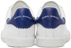 Isabel Marant White & Navy Bryce Sneakers