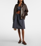 Miu Miu Cotton poplin midi skirt