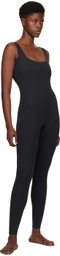 SKIMS Black Cotton Rib Tank Catsuit Jumpsuit