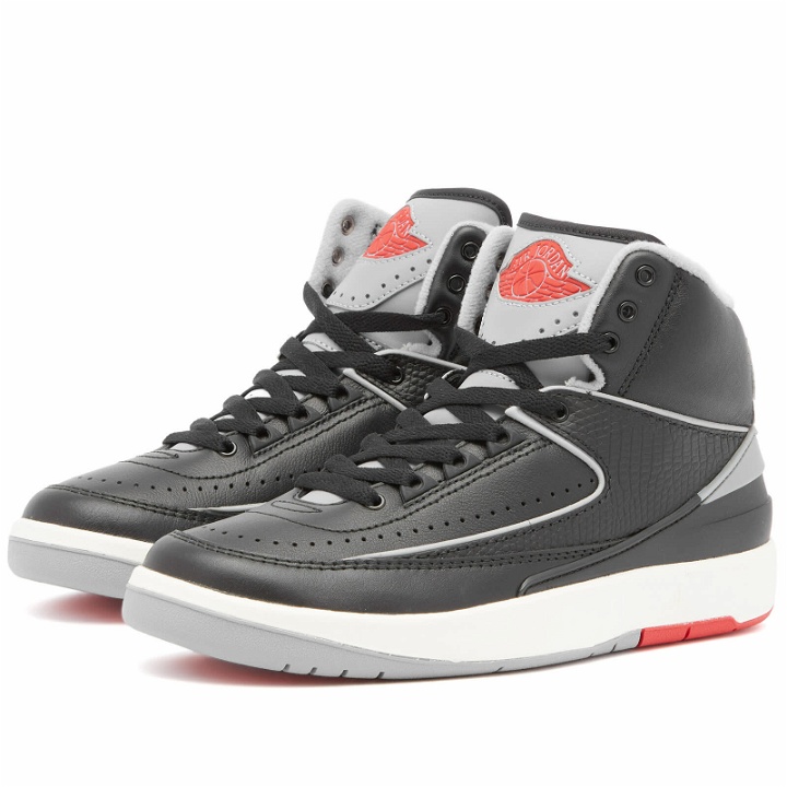Photo: Air Jordan 2 Retro GS Sneakers in Black/Cement Grey