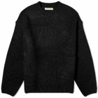 FrizmWORKS Men's Alpaca Boucle Pocket Sweater in Black