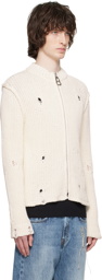 JW Anderson Off-White Distressed Cardigan