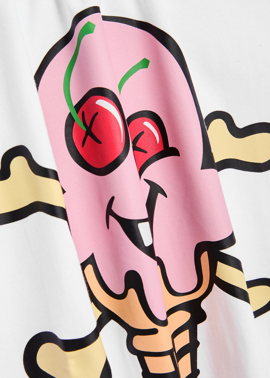 ☆ICECREAM☆ Cones & Bones Tシャツ Ice Cream Cones & Bones Cotton T-shirt White ICECREAM