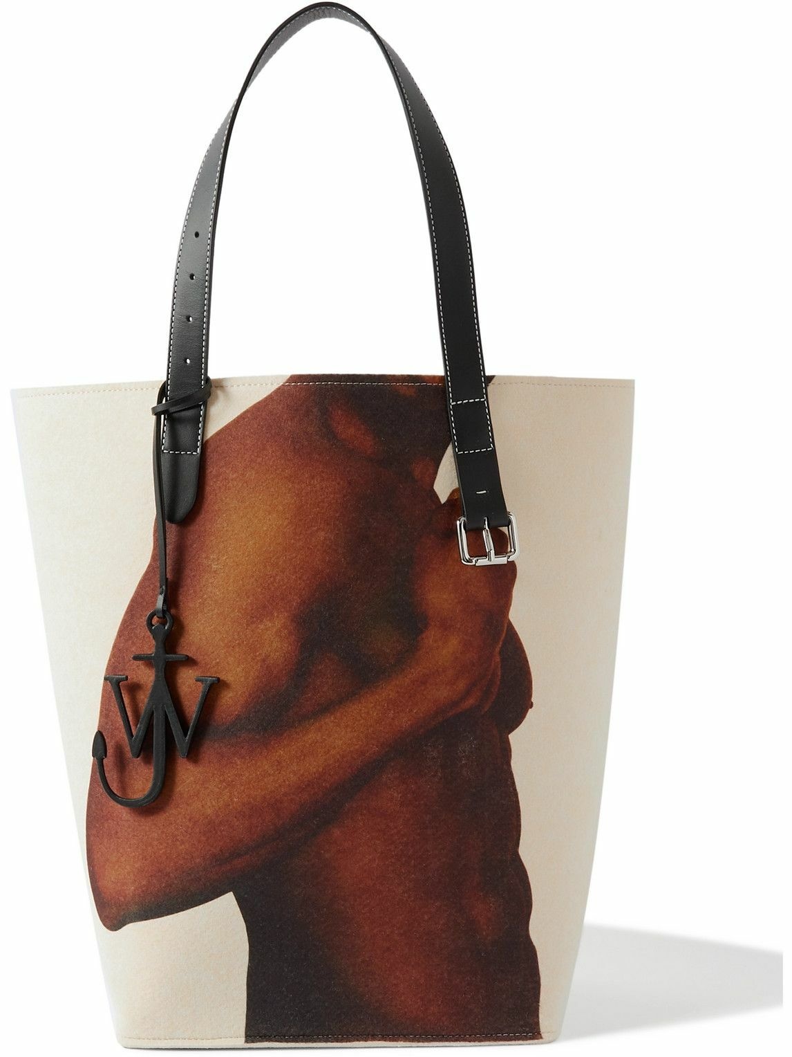Photo: JW Anderson - Leather-Trimmed Printed Felt Tote Bag