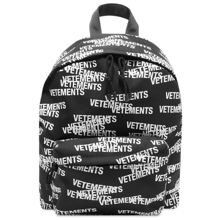Photo: VETEMENTS All Over Logo Backpack