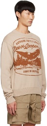 Reese Cooper Tan Cotton Sweater