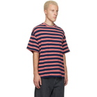 Jil Sander Navy & Red Striped T-shirt