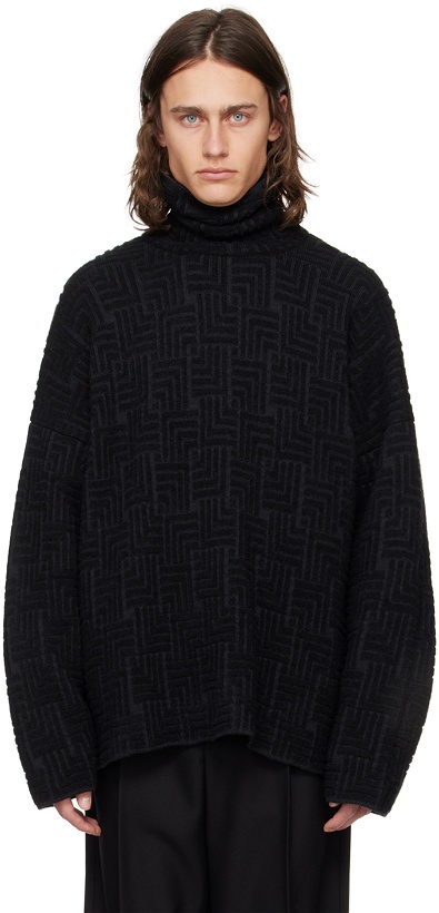 Photo: Fear of God Black Jacquard Sweater