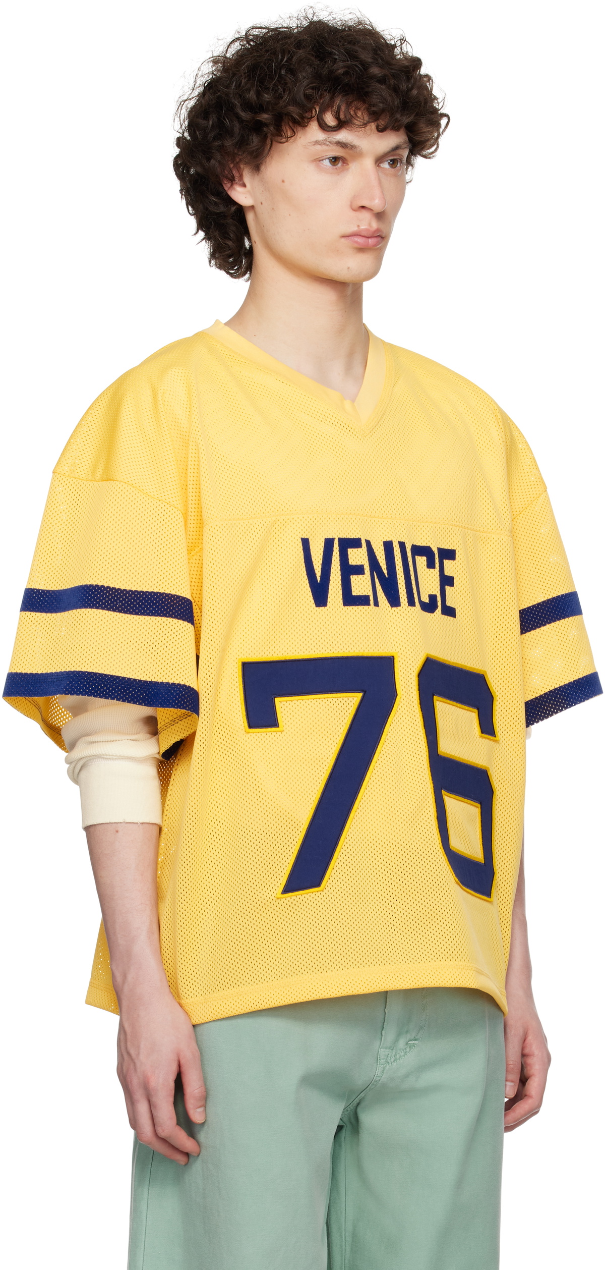 ERL Yellow 'Venice 76' Football Jersey ERL