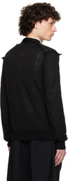 Comme des Garçons Homme Deux Black Acrylic & Wool Cardigan