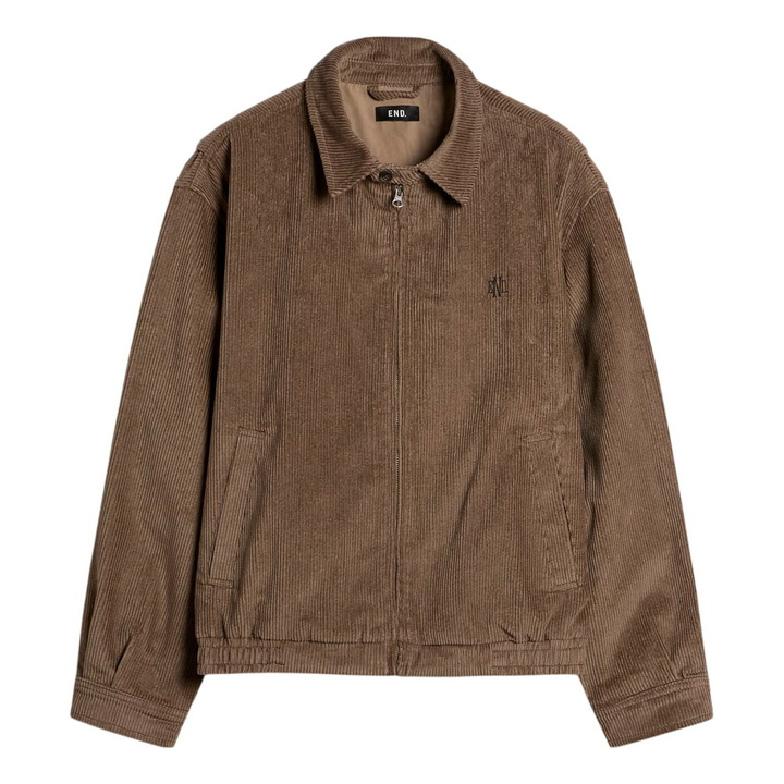 Photo: END. Men's Cord Monogram Jacket in Dark Sand