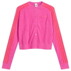 Adidas Women's Fluffy Knitted Cardigan in Semi Lucid Fuchsia