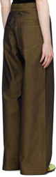Stanley Raffington Navy & Yellow Two Tone Jeans