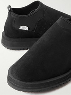 Suicoke - RON-MWPAB-MID Suede and Shell Slippers - Black