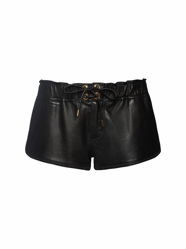 Photo: TOM FORD - Leather Low Waist Shorts