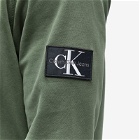 Calvin Klein Men's Badge Crew Sweat in Thyme