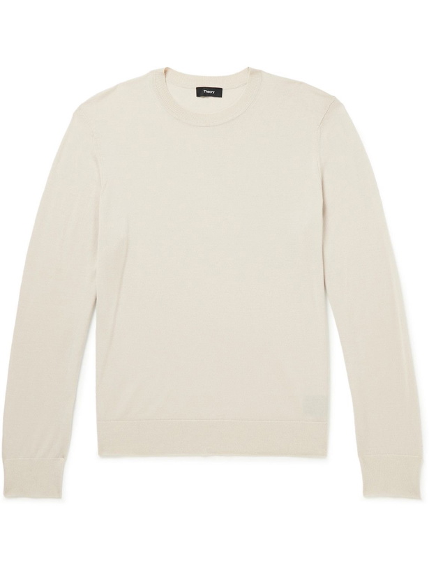 Photo: Theory - Slim-Fit Wool Sweater - Neutrals