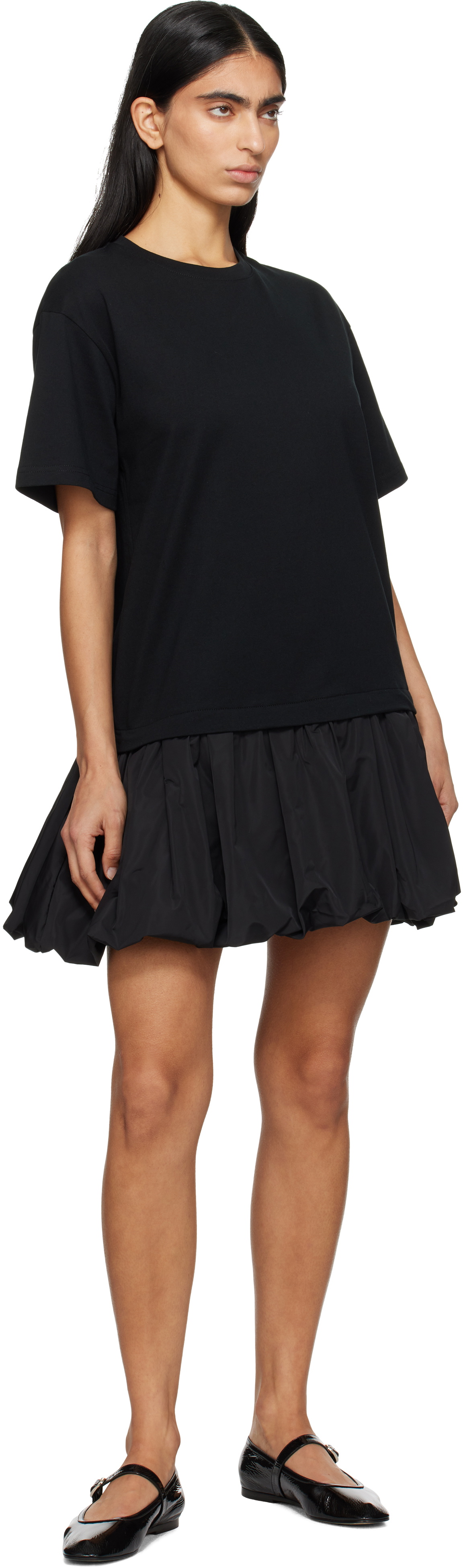 SEA NY Black Belen T-Shirt Minidress