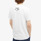 Boys Own Men's Dancefloor Front Print With Clockwork Logo Back T-S in White