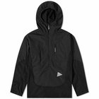 And Wander Men's Alpha Direct Popover Hoody in Black