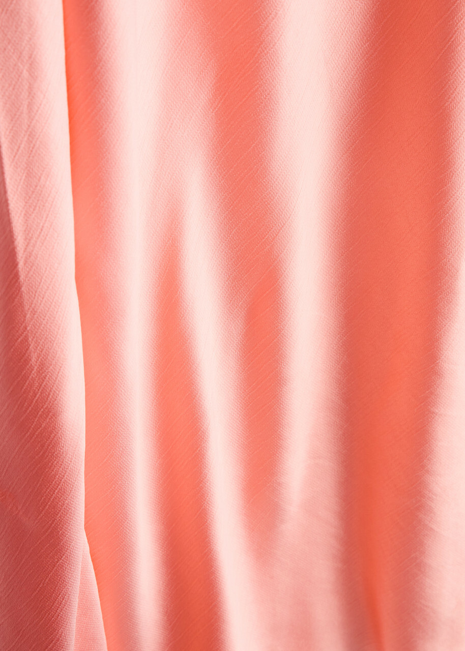 Bec & Bridge Moon Dance Strapless Satin Maxi Dress Coral