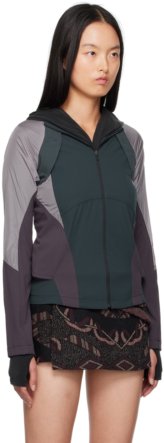 HYEIN SEO Purple Paneled Windbreaker Jacket