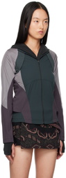 HYEIN SEO Purple Paneled Windbreaker Jacket