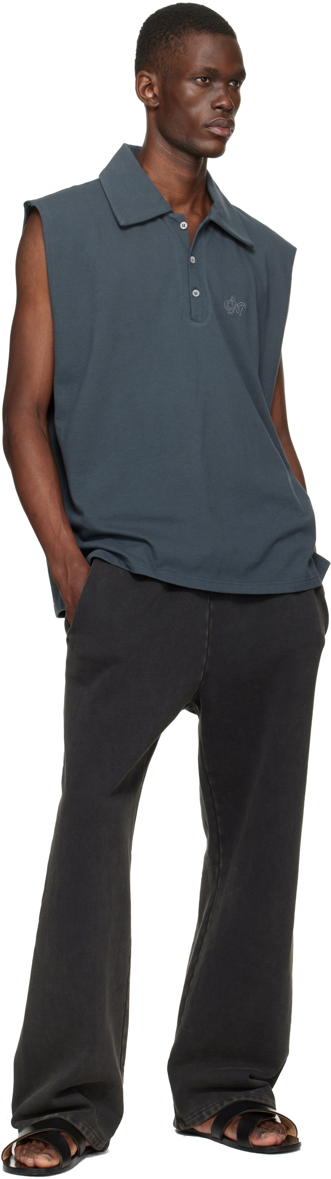Serapis Gray Sailor Vest Polo