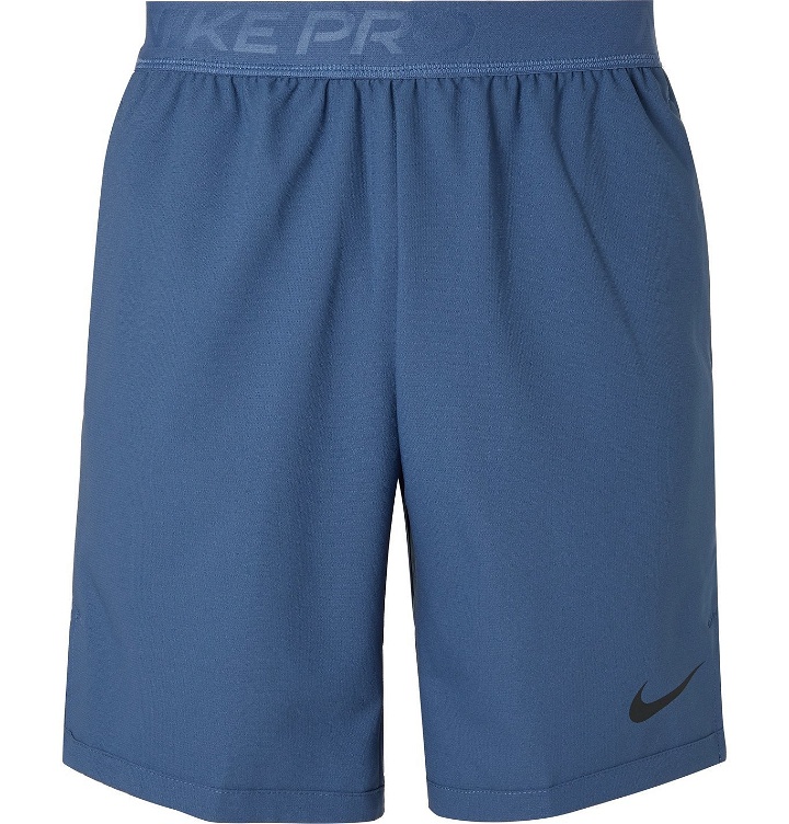 Photo: Nike Training - Flex Vent Max 3.0 Slim-Fit Logo-Print Dri-FIT Short - Blue