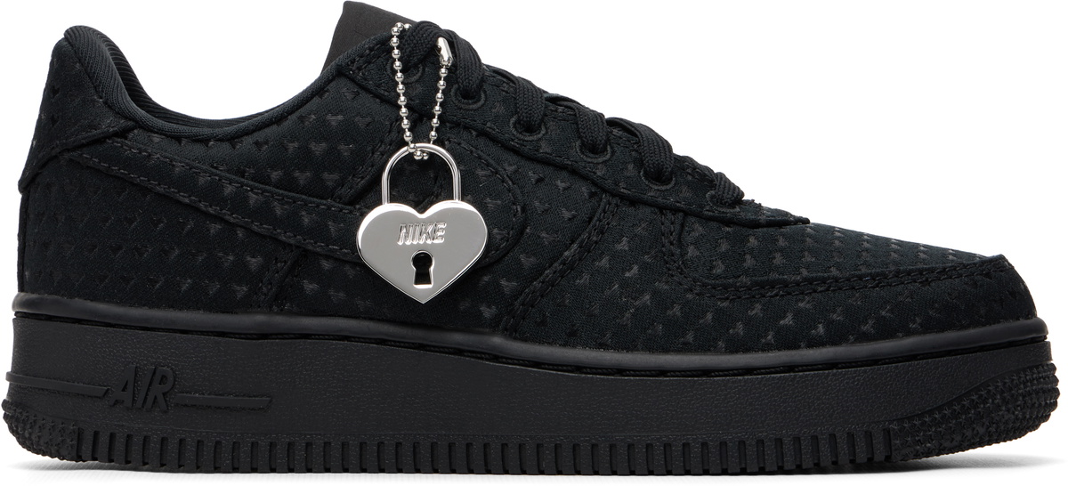 Nike Black Air Force 1 '07 SE 'Valentine's Day' Sneakers