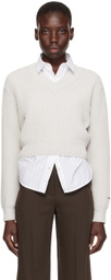 Recto Off-White V-Neck Sweater