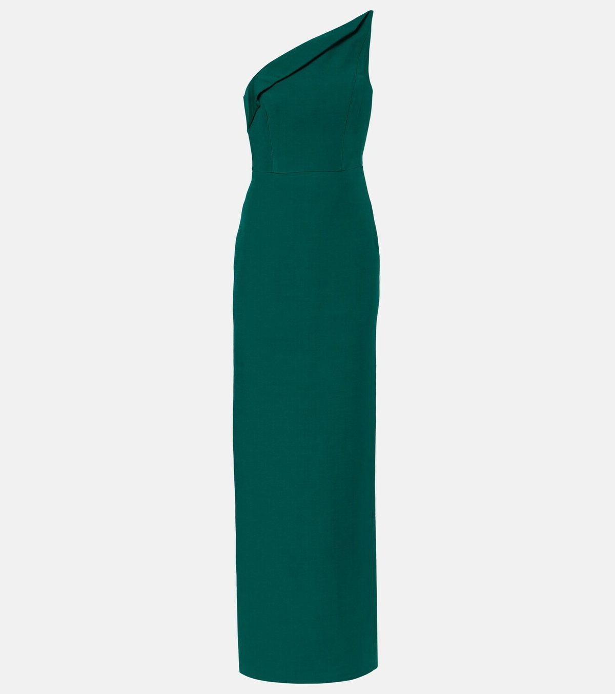 Roland Mouret One-shoulder wool and silk corset gown