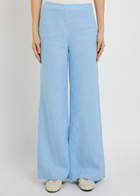 Faithfull The Brand Syna Wide-leg Linen Trousers Light Blue