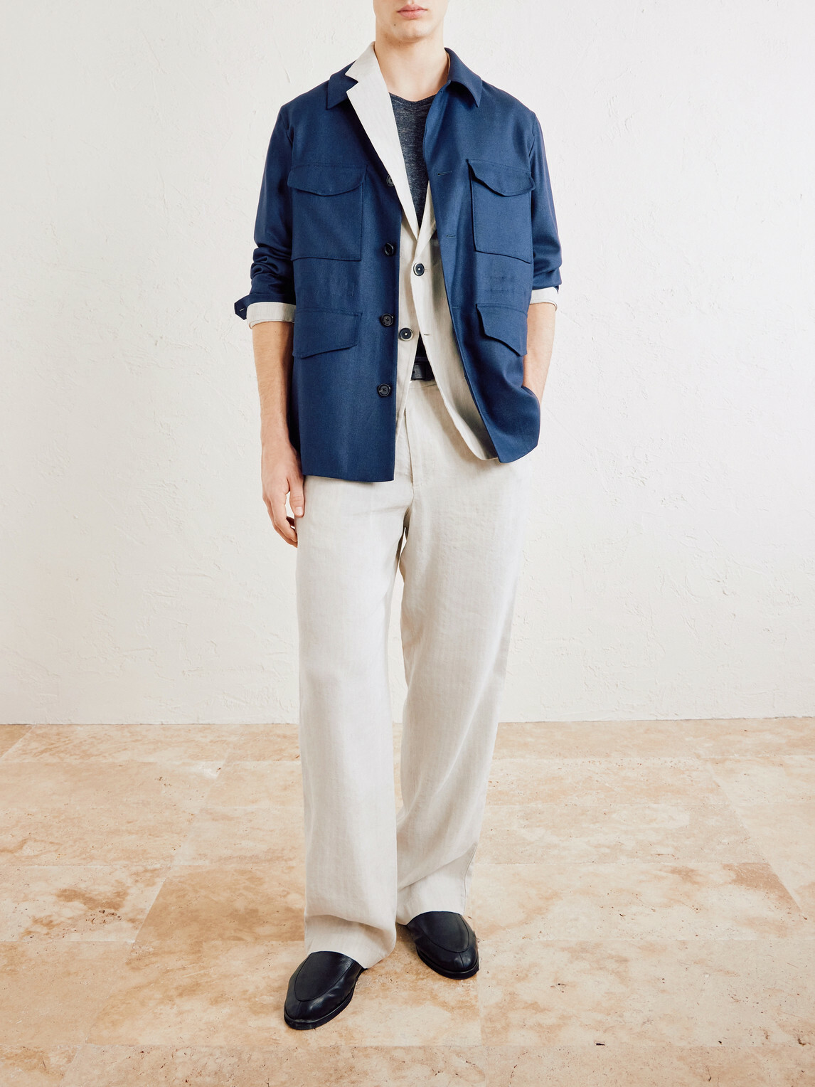 Barena - Herringbone Suit Jacket - Neutrals