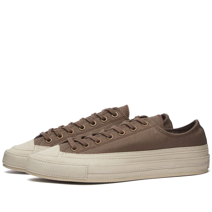 Photo: Converse Men's Renew "Herringbone" Chuck Taylor 70 Ox Sneakers in Brown