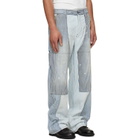 COÛT DE LA LIBERTÉ Blue & White Max Hickory Stripe Union Work Jeans