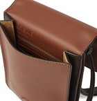 Loewe - Logo-Debossed Leather Messenger Bag - Brown