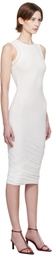 Jil Sander White Sleeveless Twisted Midi Dress