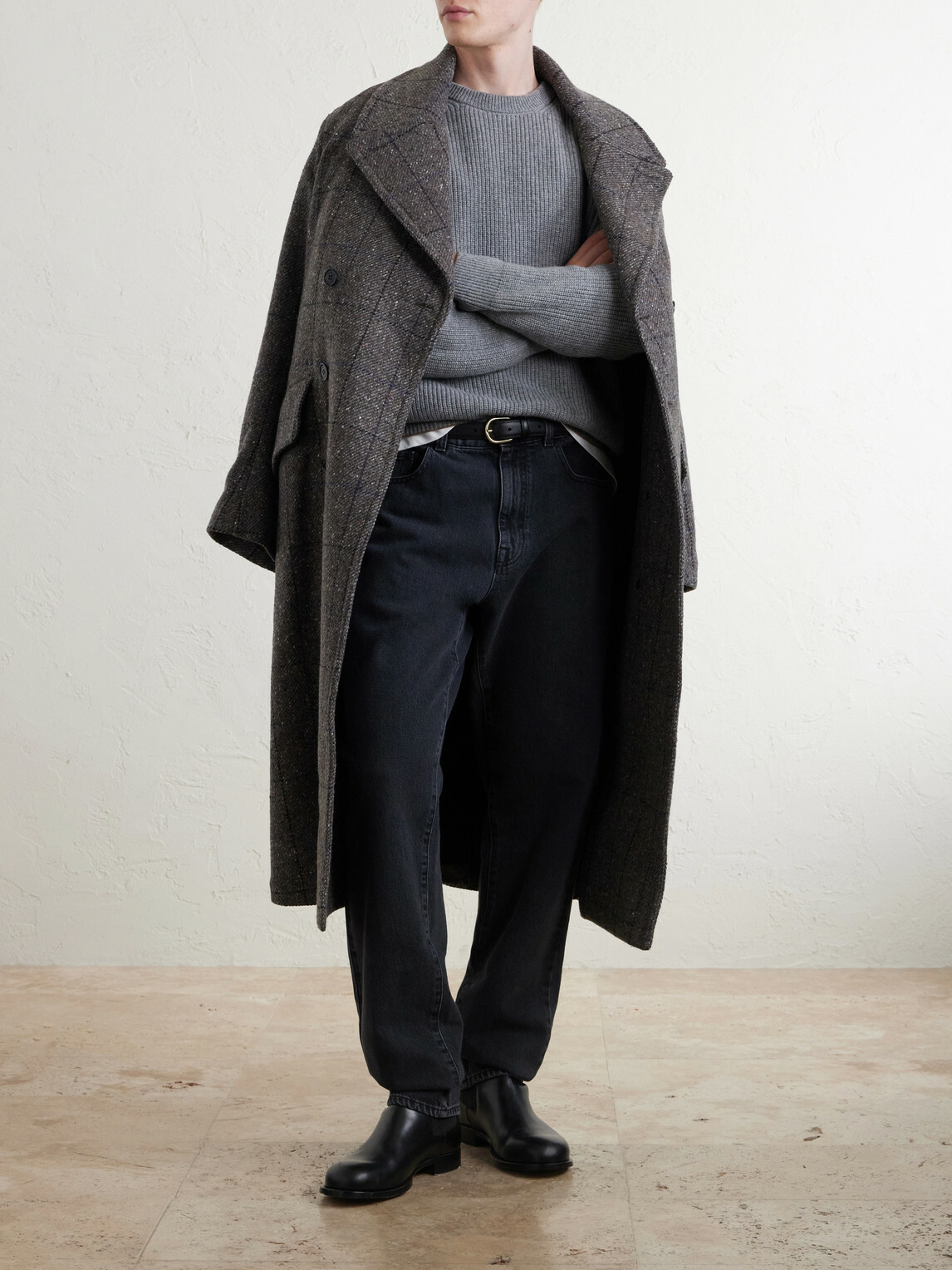 Canali - Ribbed Wool and Cashmere-Blend Sweater - Gray