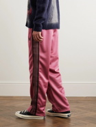 Needles - Straight-Leg Webbing-Trimmed Tech-Jersey Track Pants - Pink