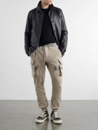 Rick Owens - Mastodon Tapered Wool and Cotton-Blend Jersey Sweatpants - Neutrals