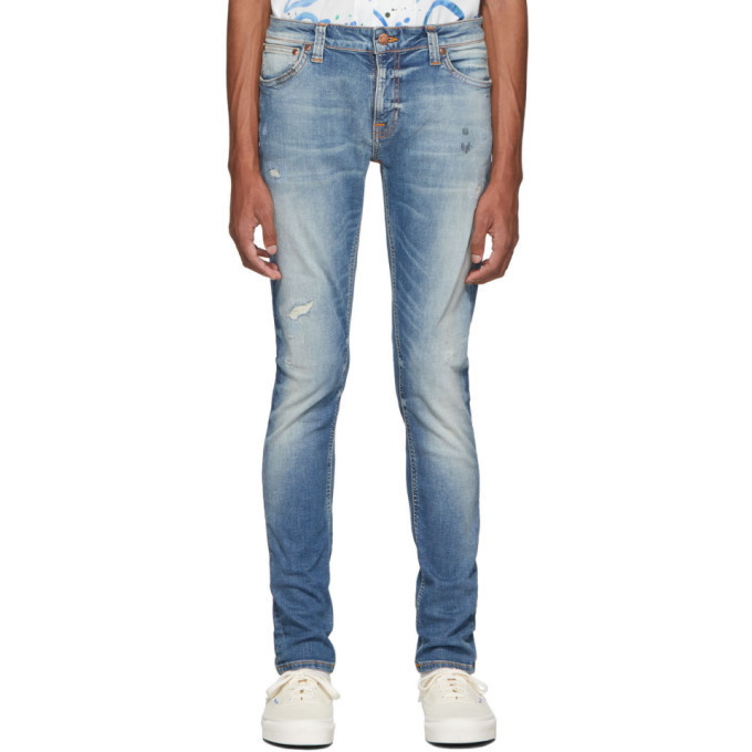 Photo: Nudie Jeans Blue Skinny Lin Jeans