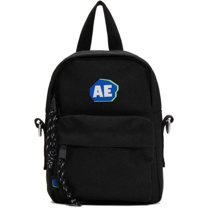 ADER error Black Mini Stone Logo Backpack Bag ADER error